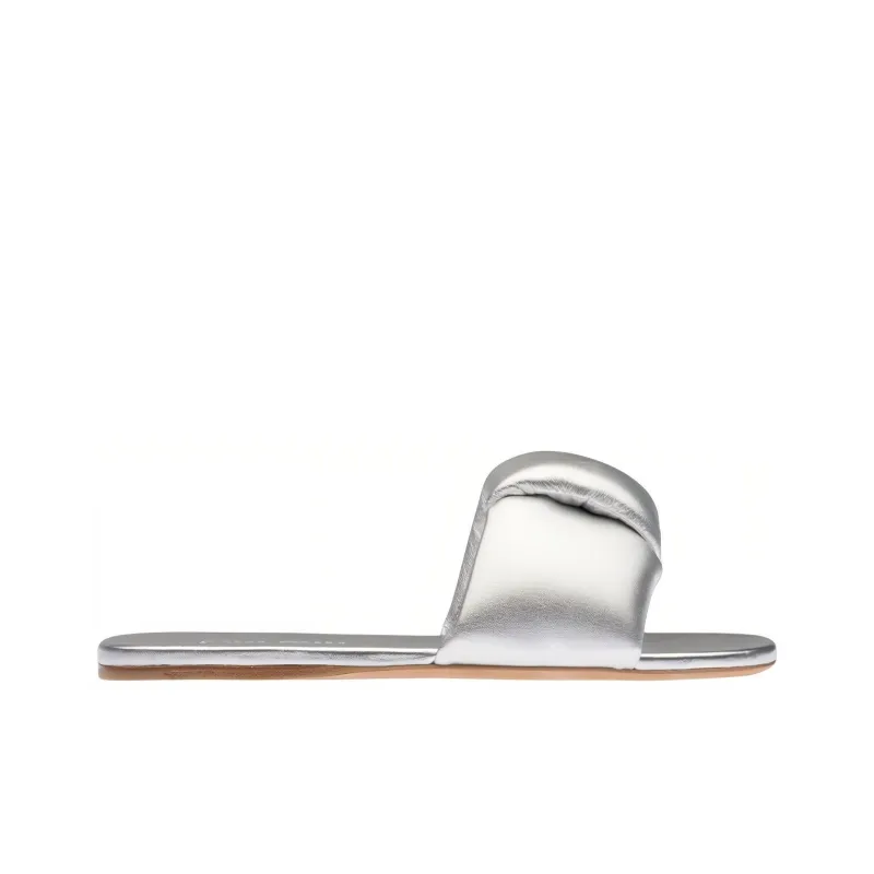 MIU MIU Slide Slippers Women's Silver-1
