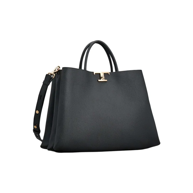 TOD'S T Timeless Logo Plaque Medium Tote Bag-1