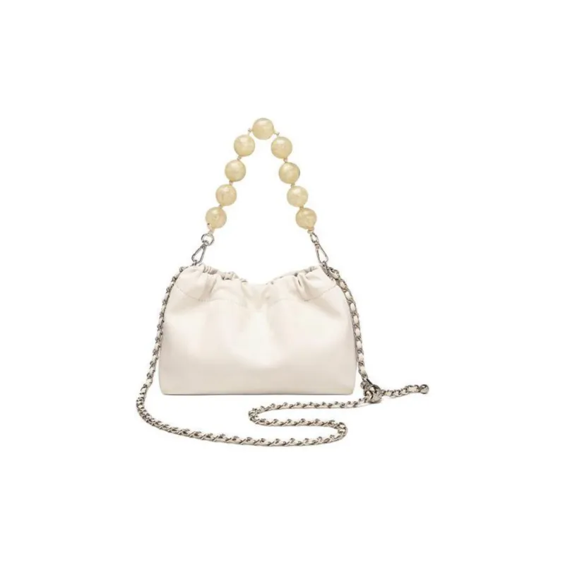 DAPHNE Pu Handbag, Shoulder Bag Women's Ecru/Silver/Green-2