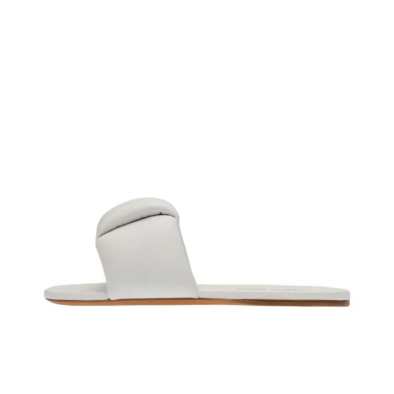 MIU MIU Mordore Abrasion Resistant Slide Slippers Women's White-0
