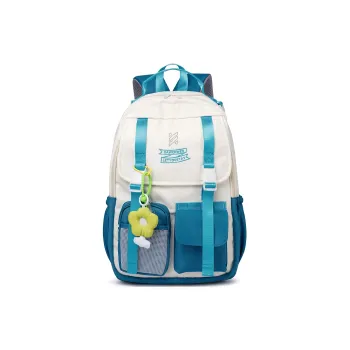 NOMK Nylon Canvas Travel Bag Handbag Laptop Bag Backpack Regular Unisex Multicolor