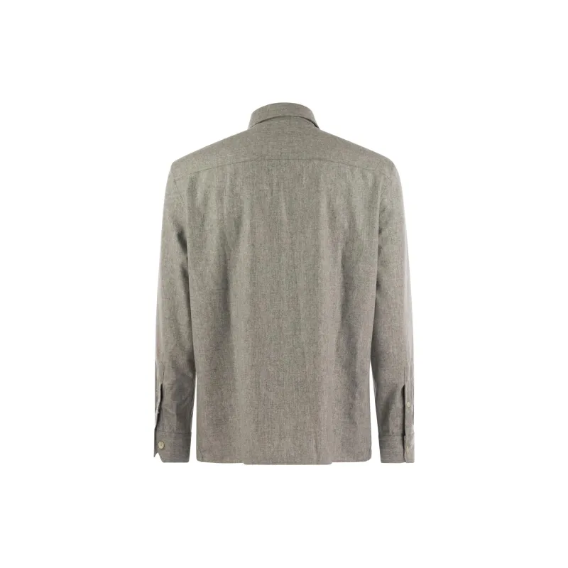 Brunello Cucinelli Flap Pocket Long Sleeved Shirt-1