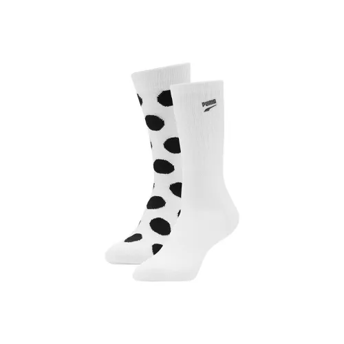 PUMA Knee-High Socks Unisex 2 Pack White