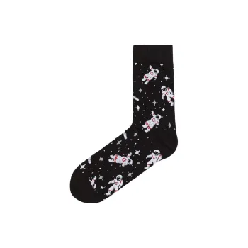 H&M Knee-High Socks Men's 1 Pack Black/Astronaut