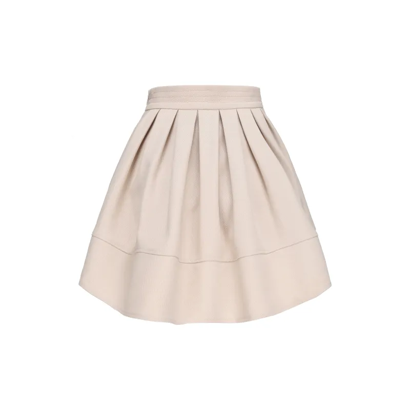 CHIWAWAMEME Casual Short Skirts Women's Khaki-1