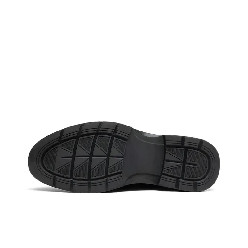 JOSINY Comfortable Wear Resistant Dress Shoes Low Top Men's Black-5