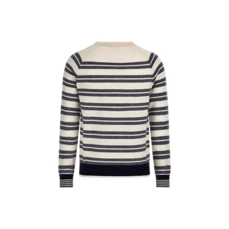 GUESS Sweater Men's White Blue Stripes-1