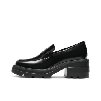 Staccato Shiny Loafers 7cm Women's Black