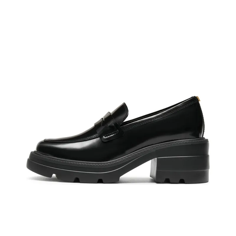 Staccato Shiny Loafers 7cm Women's Black-0
