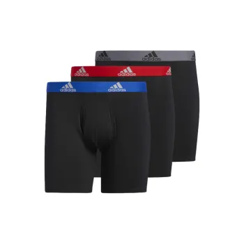 Adidas PERFORMANCE BOXER BRIEFS 3 PAIRS Underpants Men's 3 Strips Black