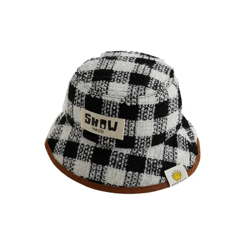 AAJF Cotton Baby Bucket Hat Suitable For 1 3 Year Old Babies Versatile Sun Protection Plaid Bucket Hat Kids'