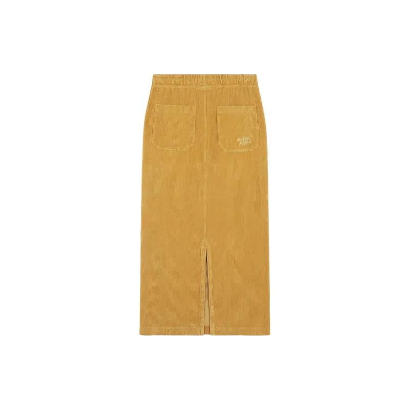 Maison Kitsune FW24 Casual Long Skirt Women's Toad Beige-1