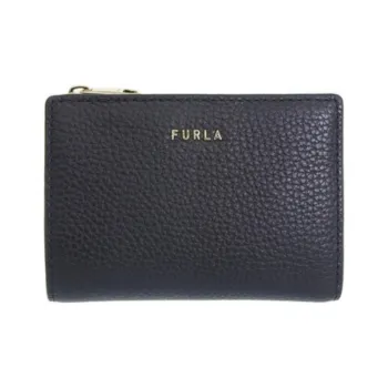 Furla Leather Wallet Small Size Women's Black