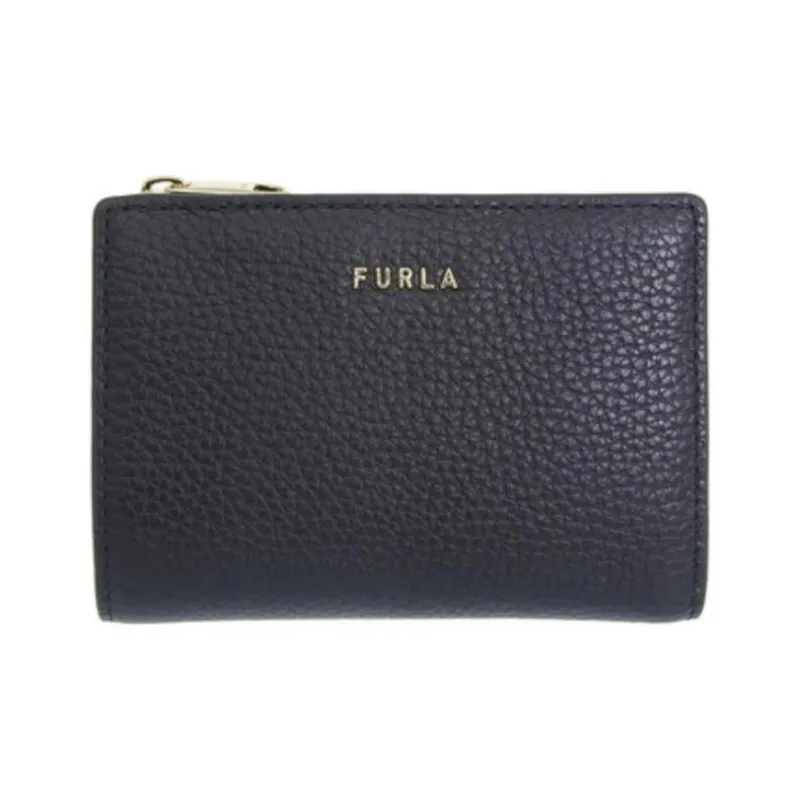Furla Leather Wallet Small Size Women's Black-0