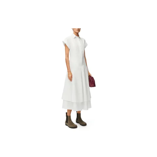 LOEWE Short-Sleeved Dresses Women's White