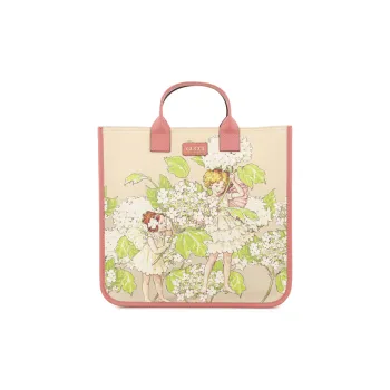 GUCCI Canvas With Leather Tote Bag Shopping Bag Handbag Kids' Bags Large Size Kids' Light Pink