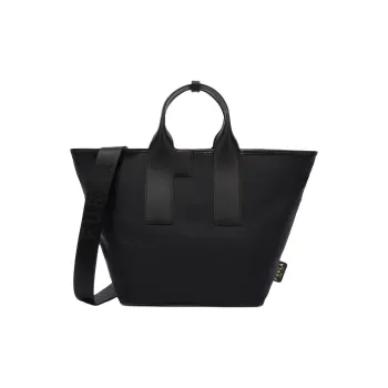 Furla Piuma Nylon Tote Bag Shopping Bag Shoulder Bag Crossbody Bag Handbag Large Size Women's Black