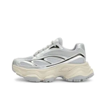 TOOMANYSHOES Low-Top Chunky Sneakers Women's Silver/Apricot