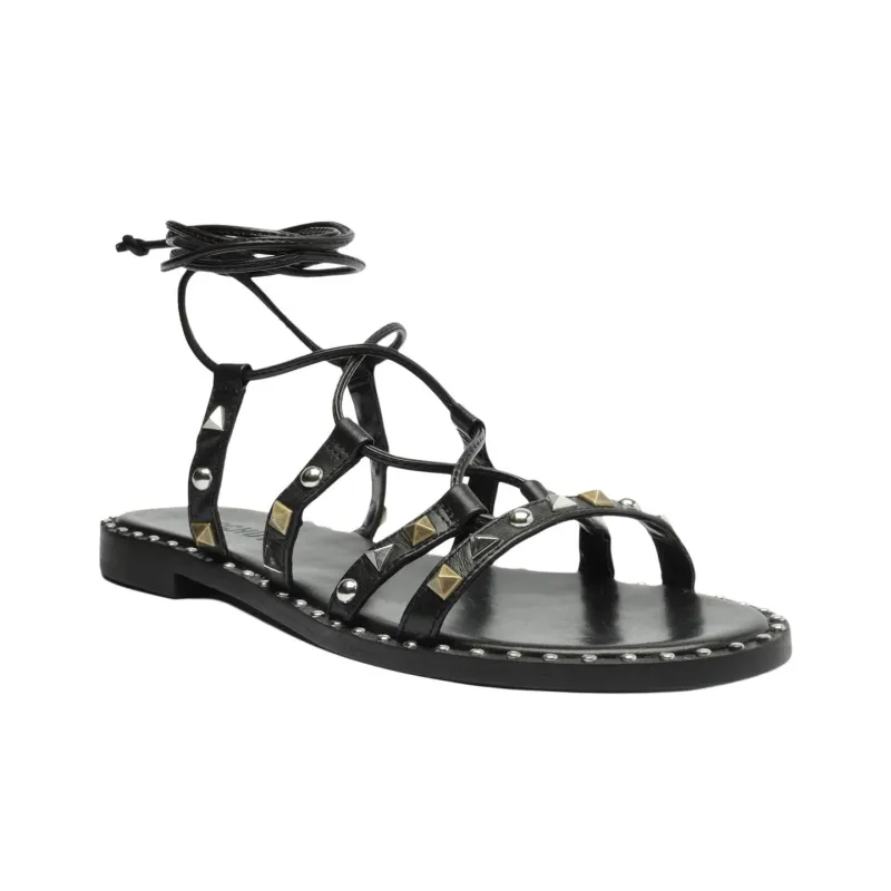 Schutz Makeena Roman Sandals Women's Black-2