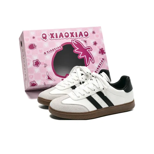 Circle small Skateboard Shoes Unisex Low Top White Black