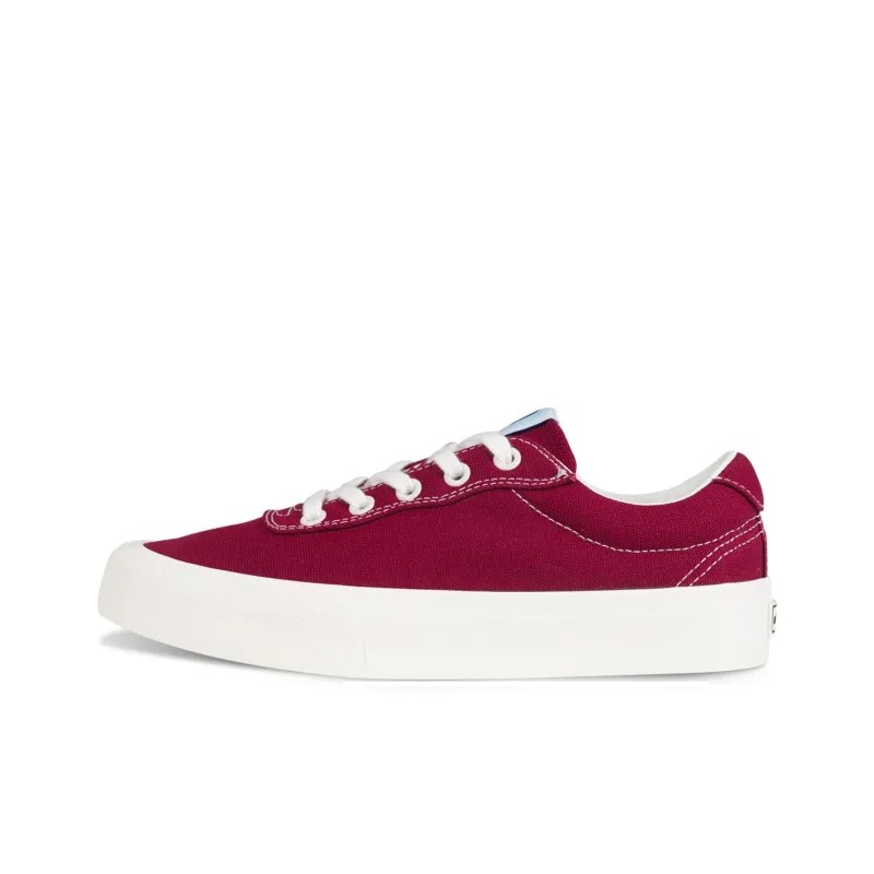 Ollieskate Durable Lightweight And Breathable Low Top Couple Skateboard Shoes Unisex Burgundy-0