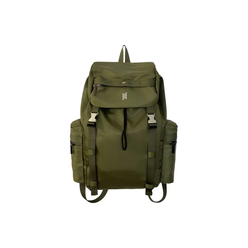 NOMK Nylon Backpack Unisex Black/Gray/Green/Blue-5