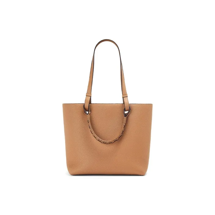 LOEWE Anagram Cow Leather Tote Bag Shopping Bag Handbag Women's Toffee Color-2