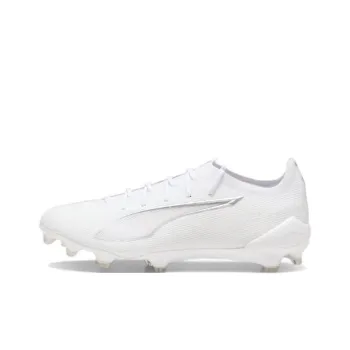 PUMA Ultra 5 FG Rubber Long Studs Firm Ground Anti Slip Wear Resistant Soccer Shoes Men's White