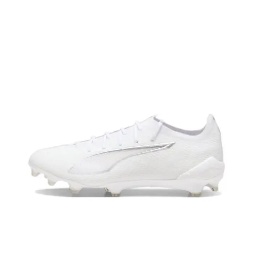 PUMA ULTRA 5 ULTIMATE Anti Slip Wear Resistant Soccer Shoes Unisex White