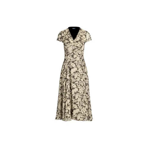 Polo Ralph Lauren FW24 Short Sleeved Dress Women's Beige Brown