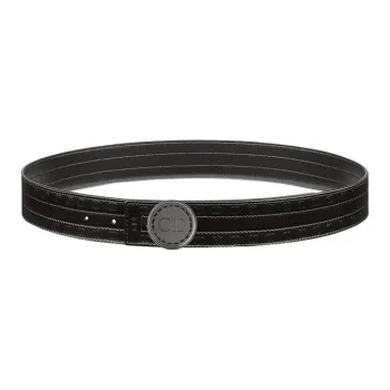 DIOR Logo Plaque Buckled Belt