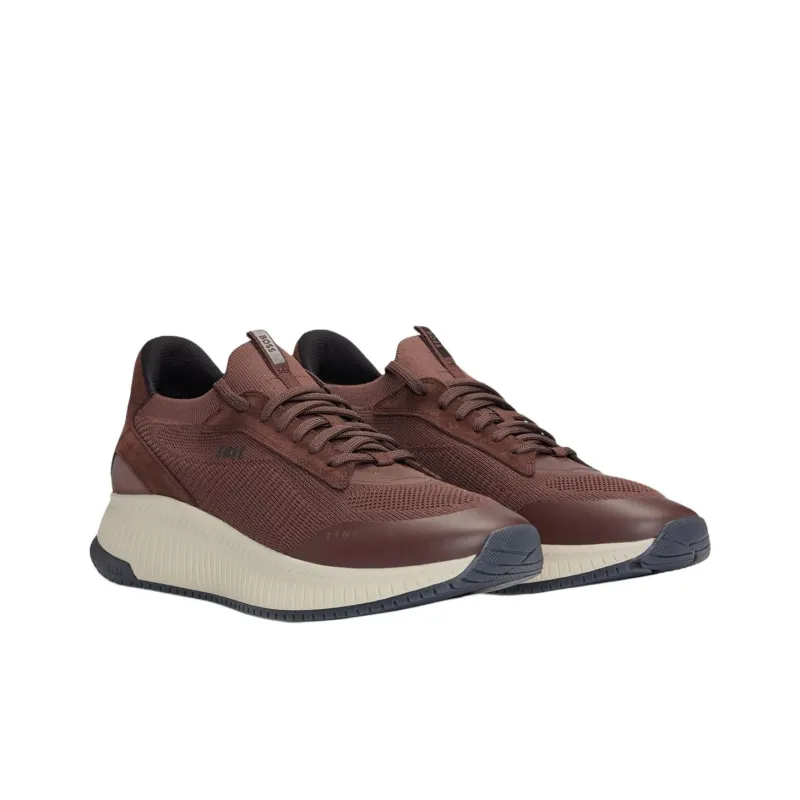 HUGO BOSS Low Top Casual Shoes Men's Dark Red-2