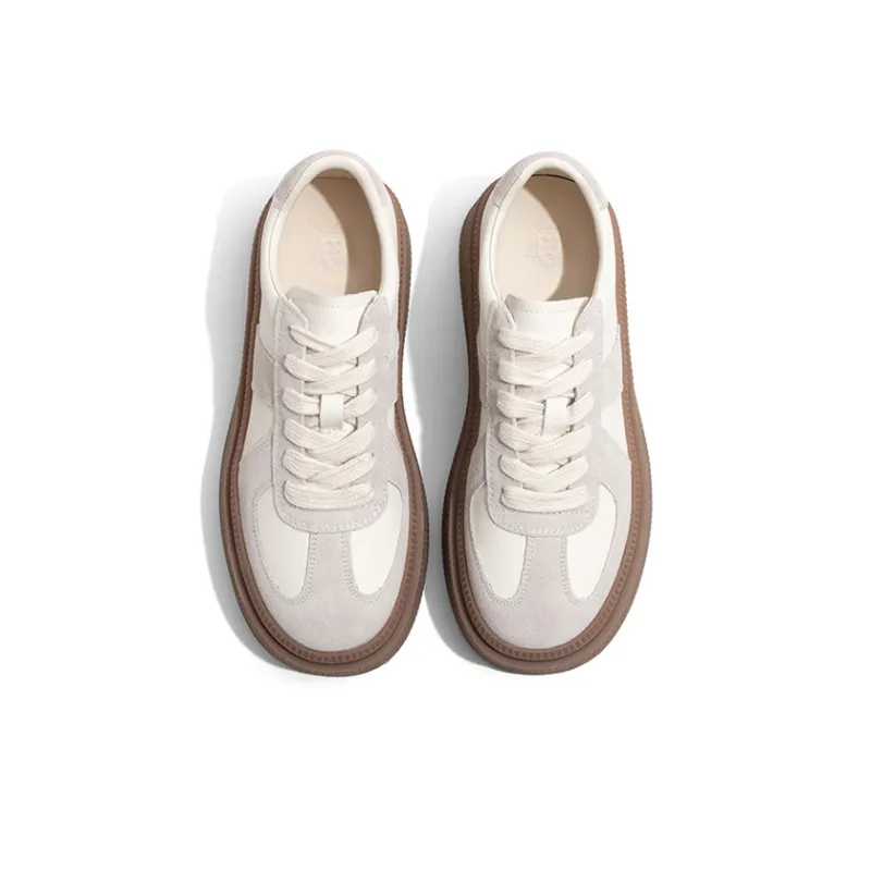 Old Meow Low Top Skateboard Shoes 5cm Women's Gray White-4