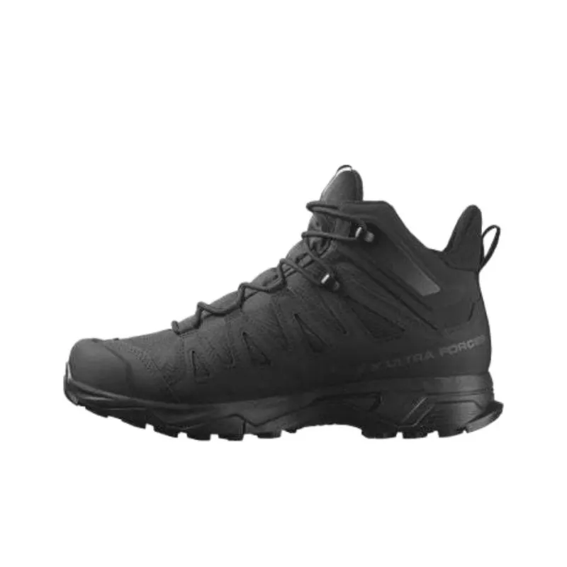 SALOMON XA FORCES Anti Slip Wear Resistant Mid Top Trekking Shoes Unisex Black-0