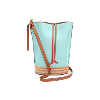 LOEWE Gate Cow Leather Bucket Bags Shoulder Bag Crossbody Bag Regular Women's Blue