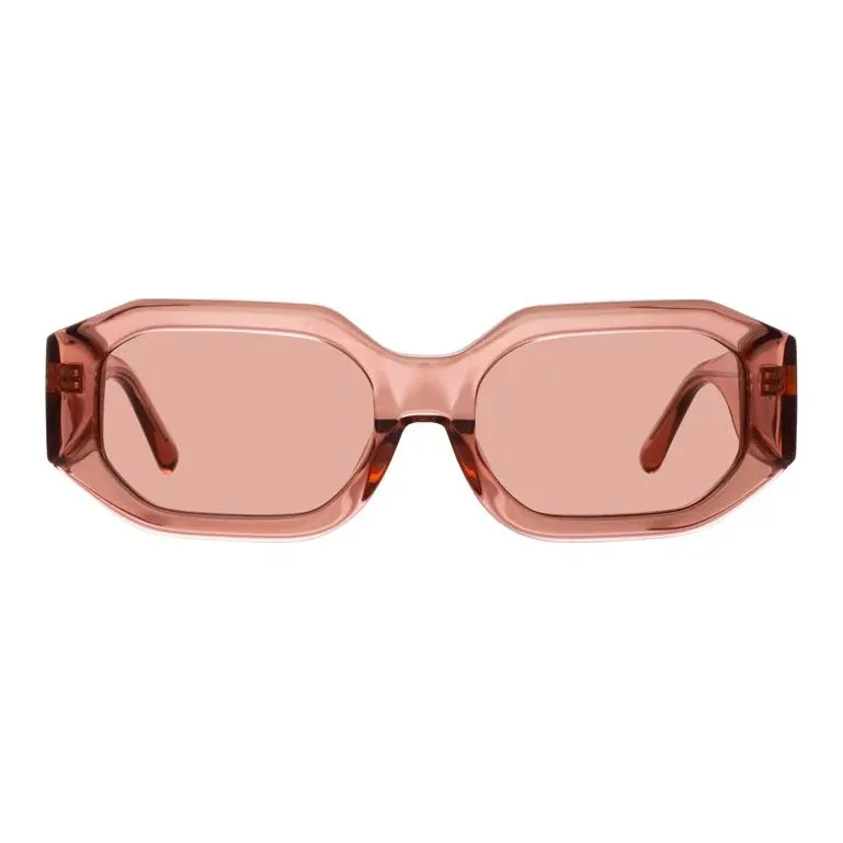 The Attico Acetate Irregular Shape Sunglasses Women's Pink-1