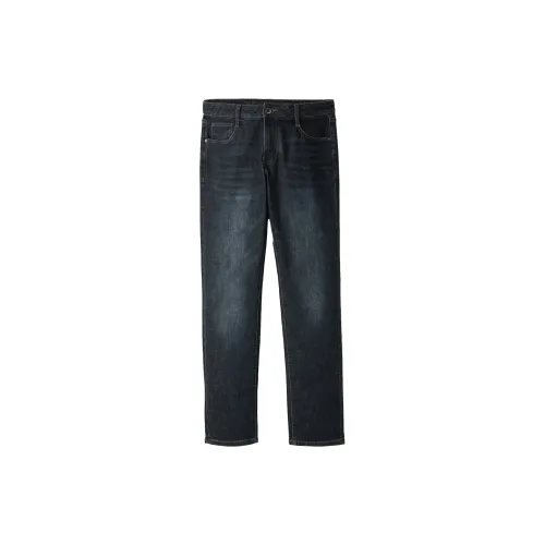 HLA Jeans Men Blue Gray Ox Transition Color Deep G0