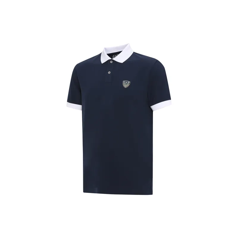 EMPORIO ARMANI Polo Shirts Men Navy Blue-2