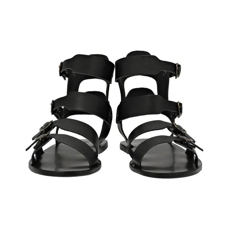 ANCIENT GREEK SANDALS Achilles Strap Sandals Men's Black-2