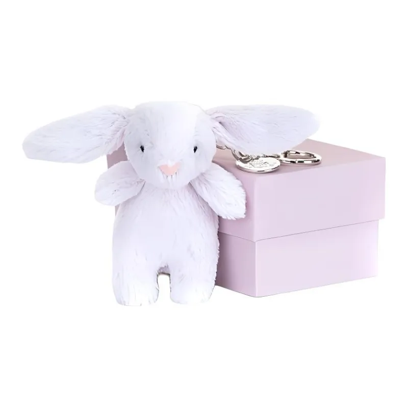 JELLYCAT Bunny Collection Bashful Windflower Bunny Dolls Plush Pendant 8cm High-2