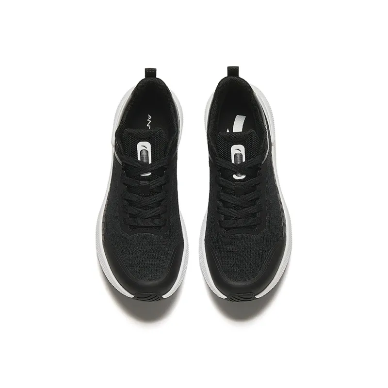 Anta Running Collection Anti Slip Wear Resistant Low Top Casual Running Shoes Women's Basic Black-2