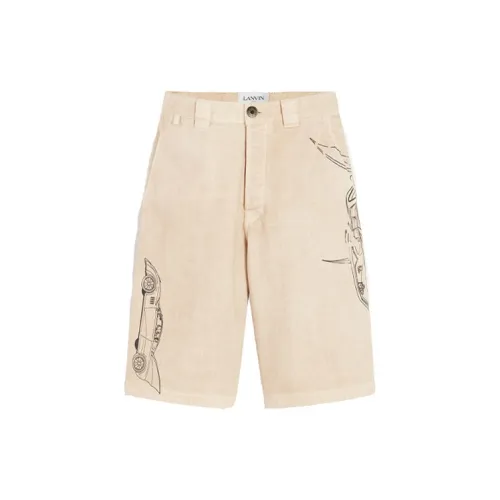 Lanvin X Batman Denim Shorts Men Light Brown