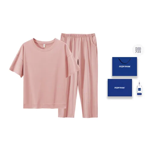 Floating Light Islands Pajama Set Women's Gift Box Set Light Pink