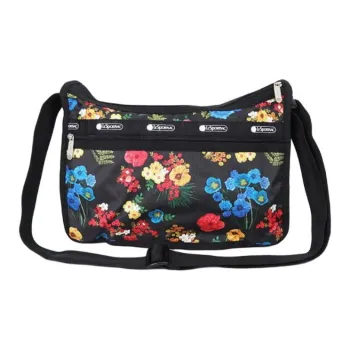 LeSportsac Polyester Crossbody Bag Shoulder Bag Women's Black & Multicolor