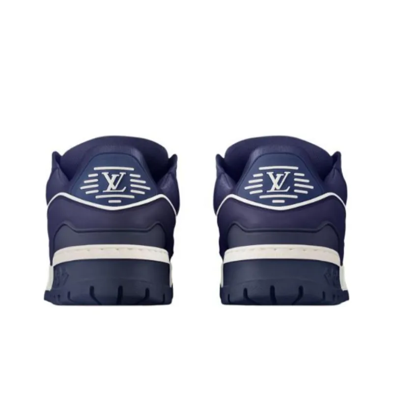 LOUIS VUITTON Trainer Maxi Skateboard Shoes Women's Low Top Blue-4