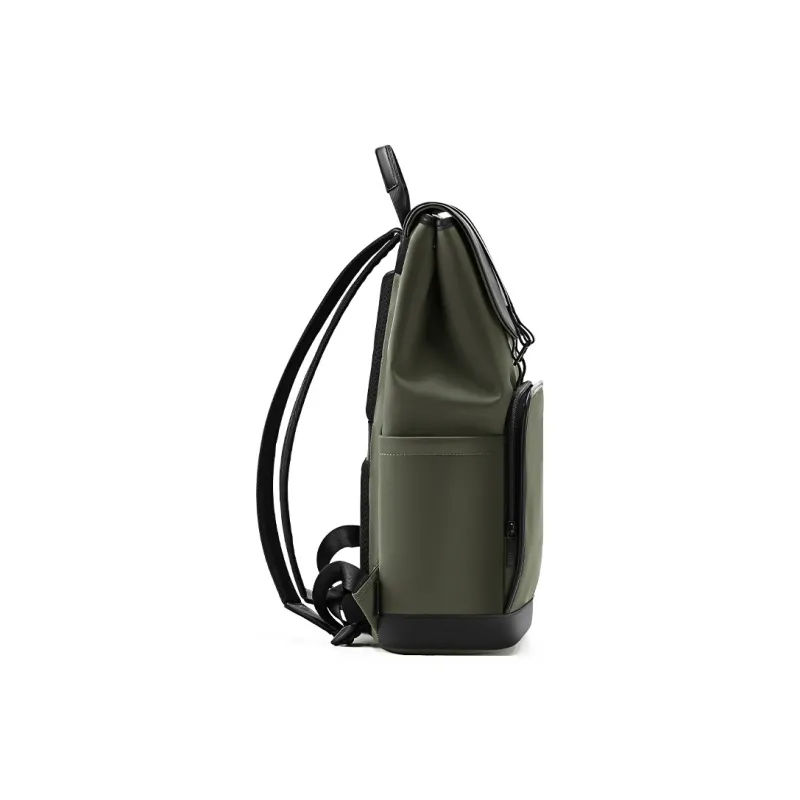 OIWAS Fabric Backpack Travel Backpack Business Laptop Bag Regular Unisex Black/Rock Stone Green-10