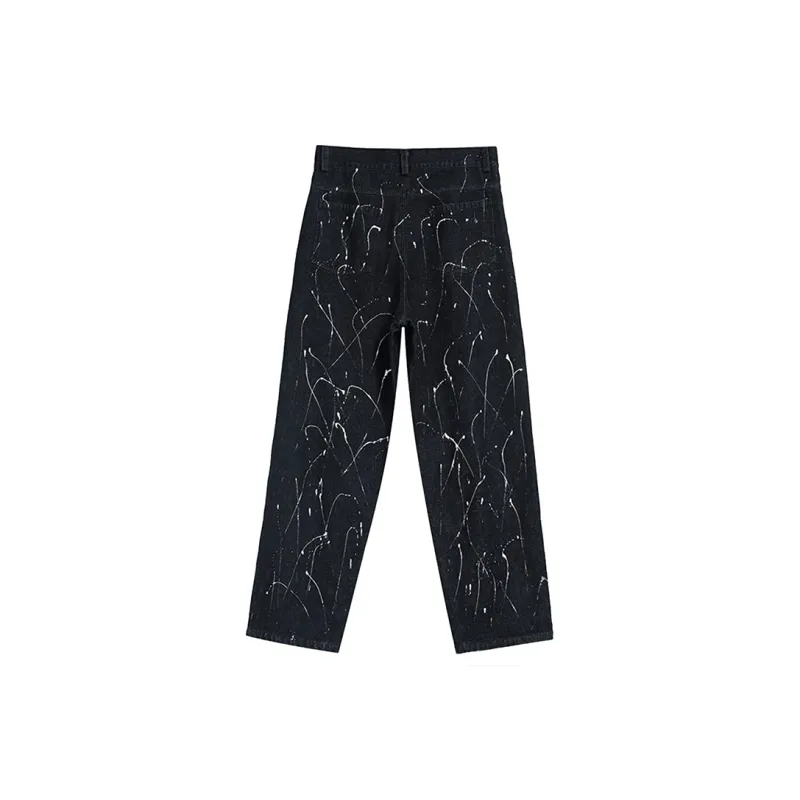 F426 Straight Jeans Unisex Black-1
