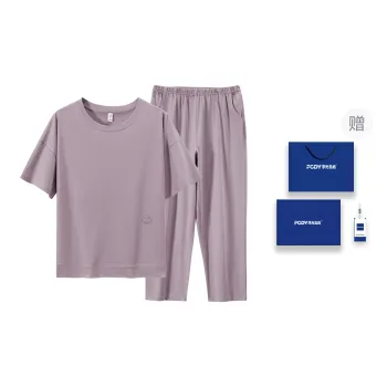 Floating Light Islands Pajama Set Women's Gift Box Set Light Purple