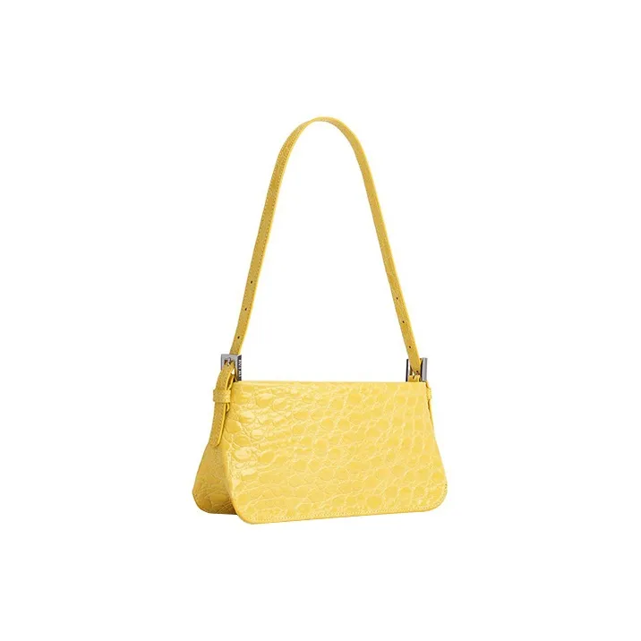 By Far Dulce Cow Leather Crossbody Bag Shoulder Bag Women's Yellow-1