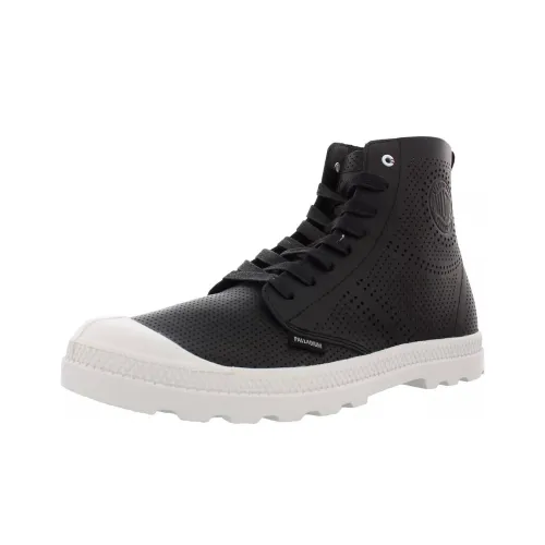 Palladium Anti-Slip Wear-Resistant Mid-Top Casual Shoes Unisex Black